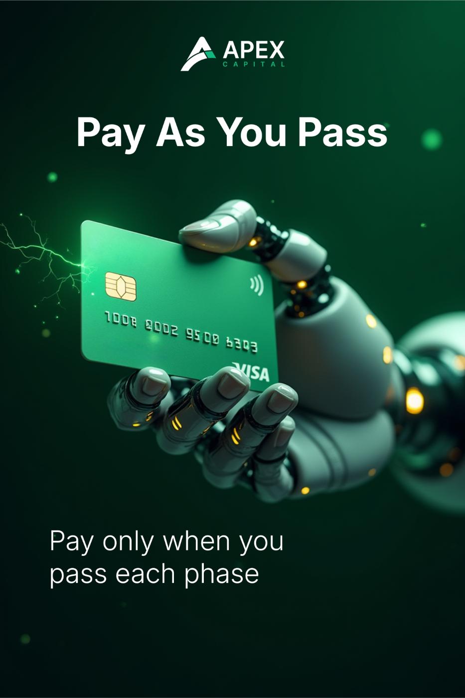 Pay As You Pass - low upfront fee prop firm challenge